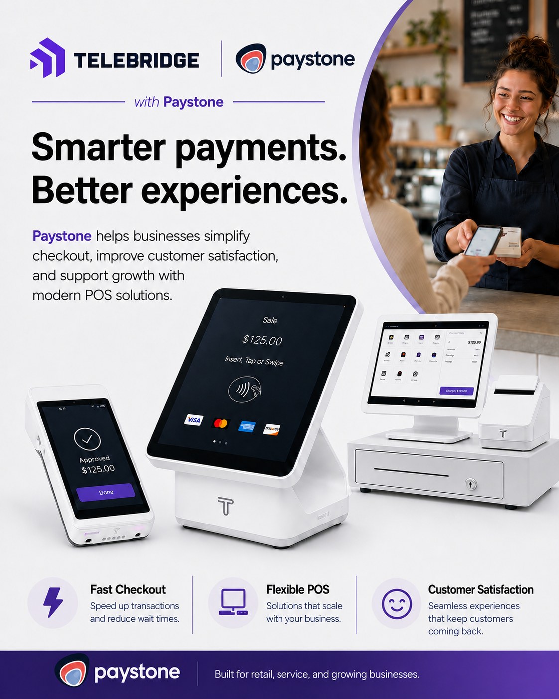 Telebridge x Paystone — One partner, multiple payment solutions