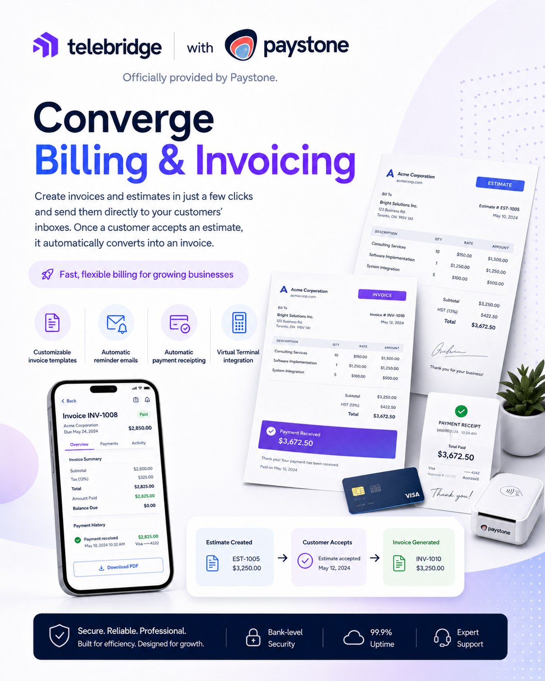 Converge Billing and Invoicing by Paystone and Telebridge