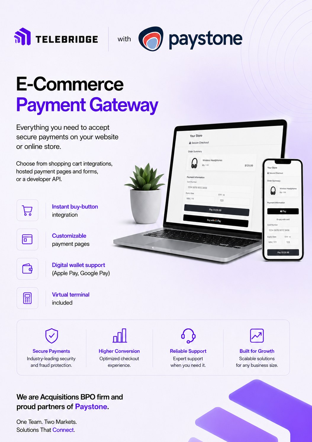 Converge E-Commerce Payment Gateway by Paystone and Telebridge