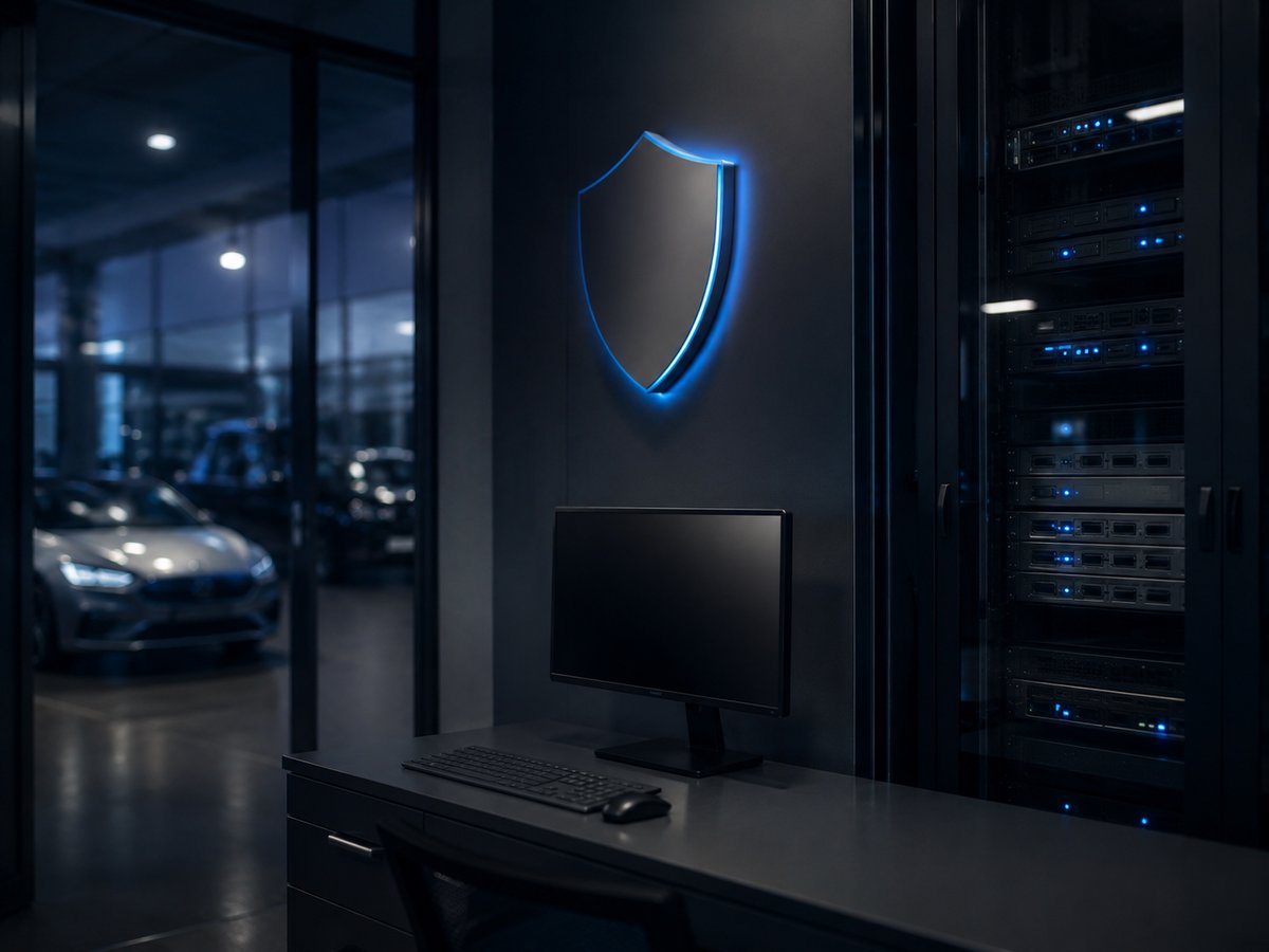 A secure dealership IT setup protecting customer and DMS data