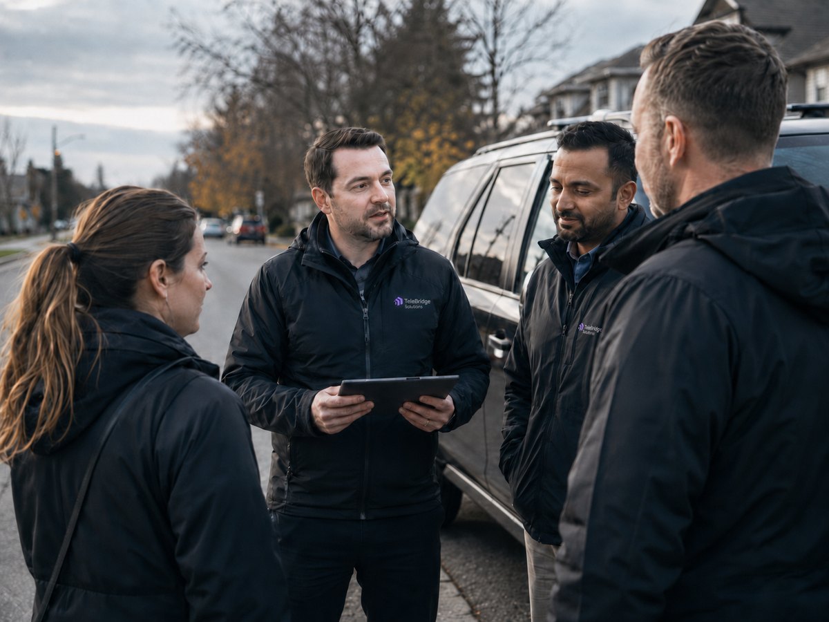 A field sales team preparing for a shift in Western Canada