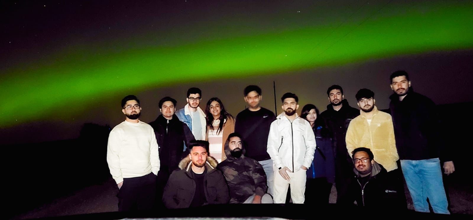 Telebridge team under the Northern Lights